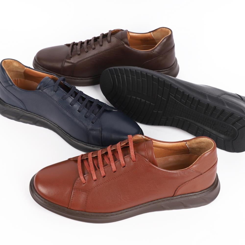 حذاء مودرن Sneakers جلد بقر طبيعي (W386)