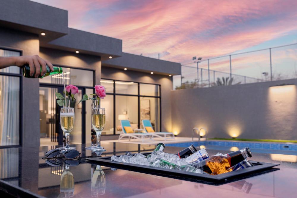 شاليه العرسان رياض ڤيو | أفضل شاليه بجاكوزي الرياض