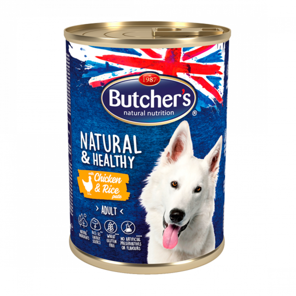 Butchers Chicken and Rice Wet Food for Adult Dogs 390g