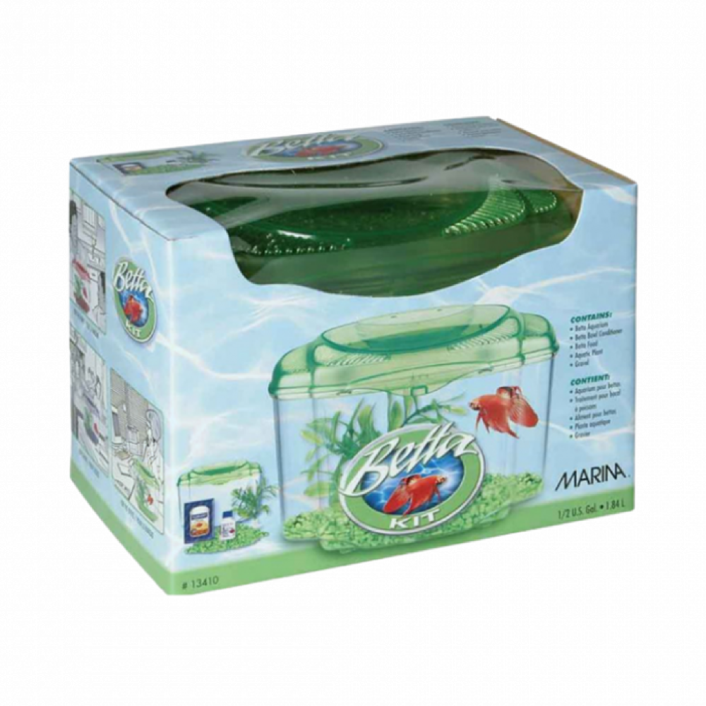 حوض لسمك الفايتر والسلاحف  مع نبته