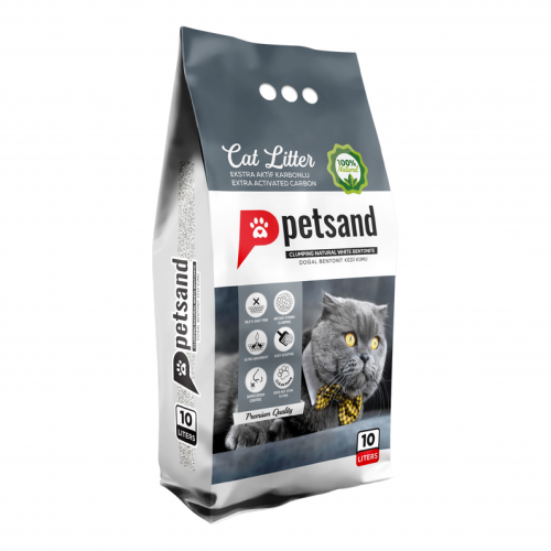 PetSand رمل تركي للقطط بالكربون 10 لتر