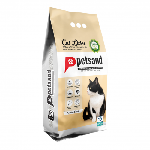 PetSand رمل تركي للقطط بدون رائحة 10 لتر