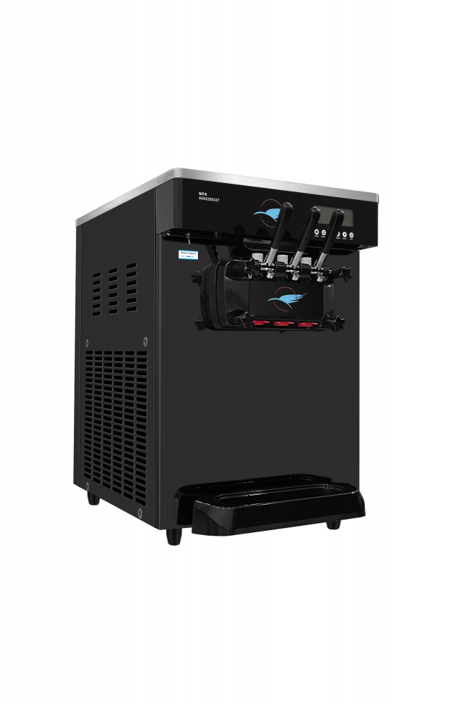 ماكينة ايس كريم حجم صغير 3 مخارج اسود