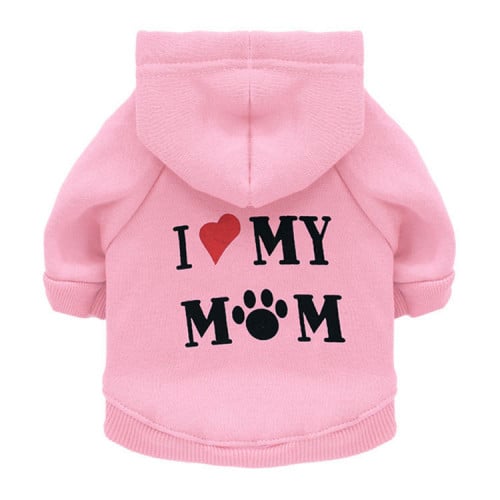 ملابس شتويه للقطط والكلاب i love my mom