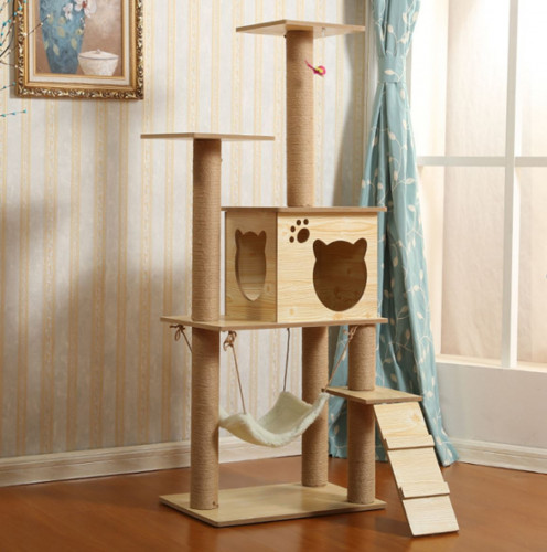 cat tree شجرة خشبية 52*130cm