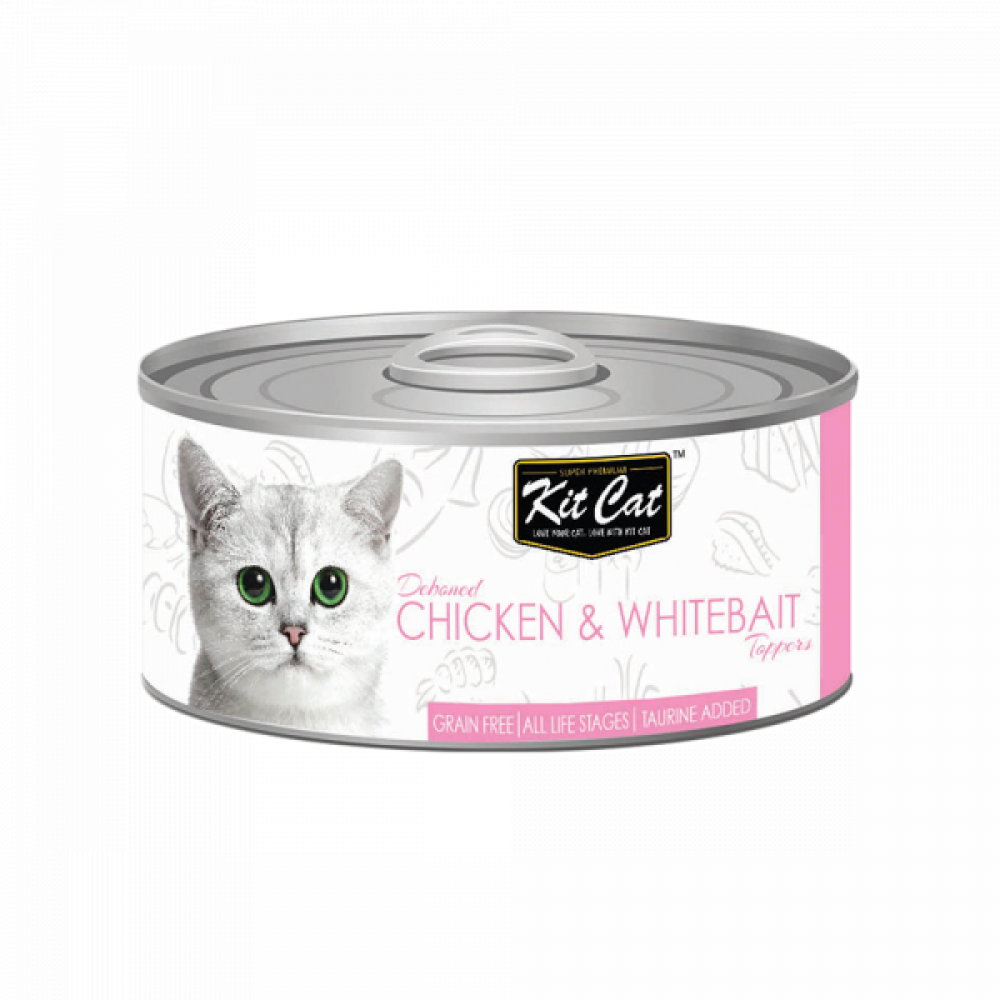 Kit Cat Canned Chicken With White Pet Fish 80 Gm