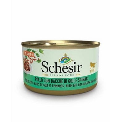 Schizer Chicken with Goji Berries and Spinach Wet Food for Adult Cats, 85 grams