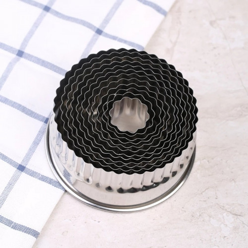 مجموعة قطاعات دوائر بحواف متعرجة