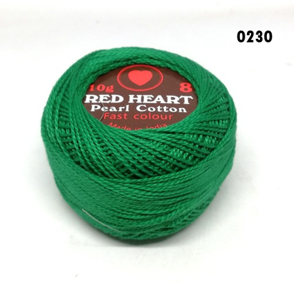 خيط تطريز Red Heart اخضر 10غرام رقم اللون 0230
