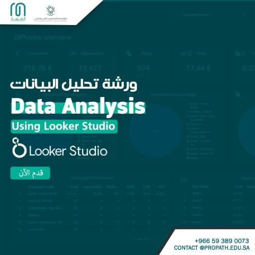 ورشة عمل تحليل البيانات باستخدام Looker Studio