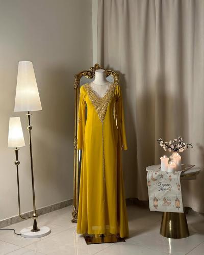 جلابية بلون كموني مشرق 5547