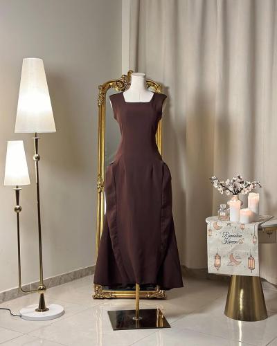 5582 - فستان أنيق بلونين مميزين وتصميم ناعم