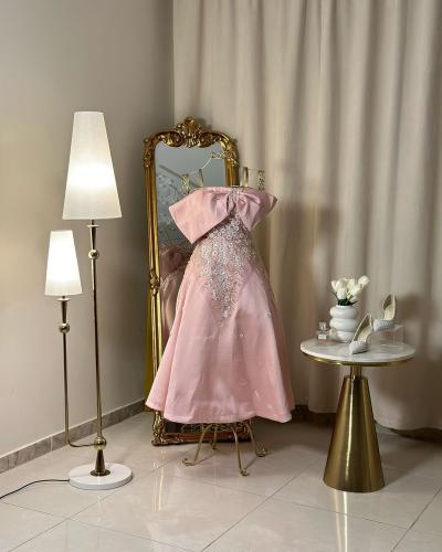 فستان سهرة ميدي 5173 ( لونين )