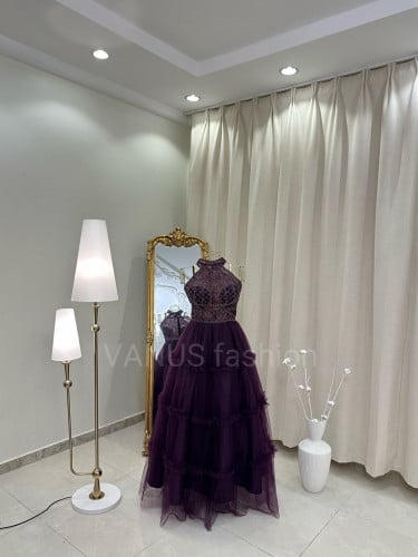 فستان سهرة طويل ( 2 لونين) 3884