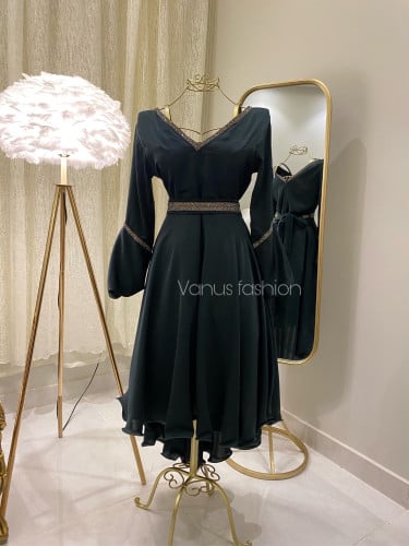 فستان سهرة ميدي ( 2 لونين)  3357