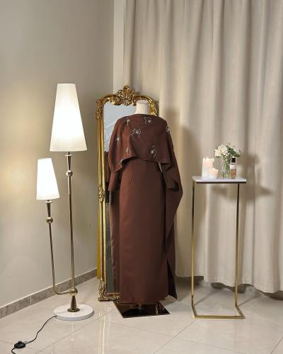 5665 -فستان أنيق بتصميم فاخر ولمسات مطرزة