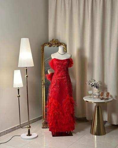 فستان سهرة طويل  4909