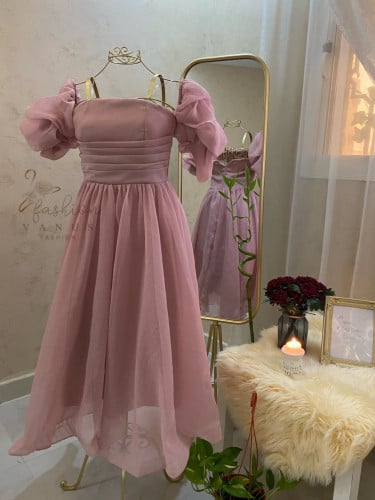 فستان اوجنزا وردي 3025