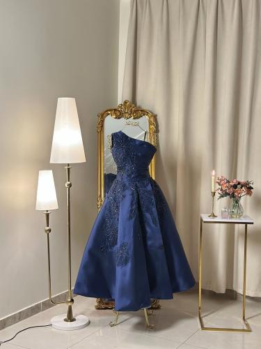 6370- فستان سهرة ميدي