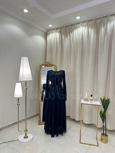 فستان سهرة طويل ( 2 لونين ) 4190
