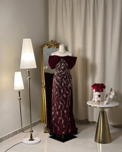 فستان سهرة طويل 5243