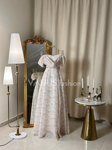 فستان مشجر طويل  4327