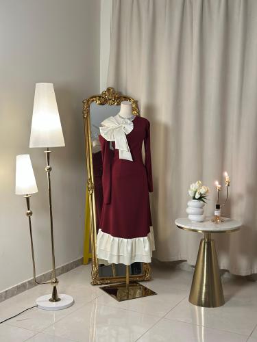 5982-فستان ميدي ( 2 لونين )