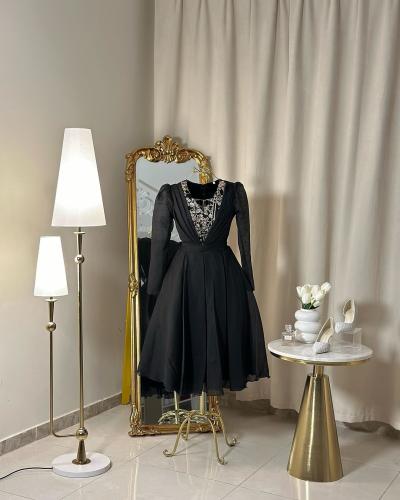 فستان سهرة ميدي 5182 ( 4 الوان )