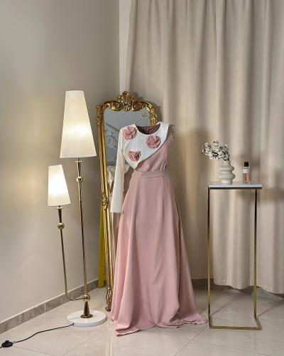 5746 -  فستان ساحر بتصميم أنثوي رقيق