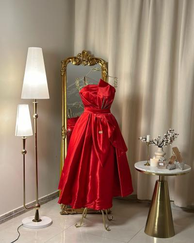 فستان سهره  ميدي  4707 ( لونين)