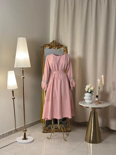 6027 -فستان ميدي ( 2 لونين )