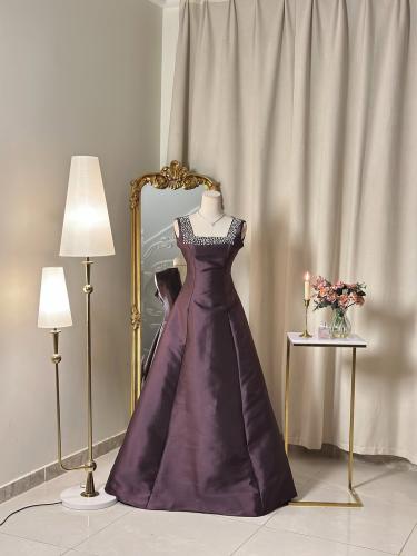 6385-فستان موفي أنيق بلمسة فخامة