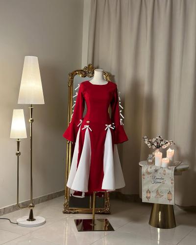 فستان بتصميم عصري (لونين) 5561