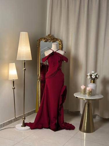 6491-   فستان سهرة طويل