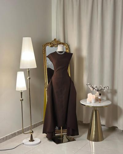 5719 -فستان راقٍ بإطلالة ملكية ساحرة (لونين)