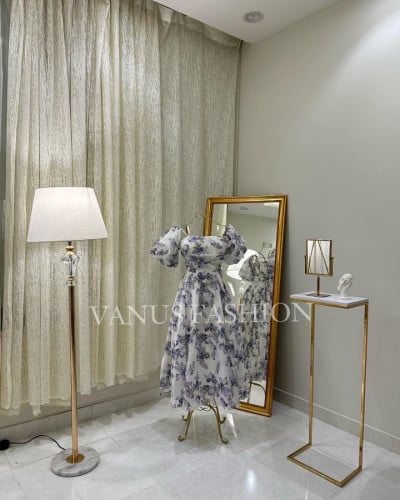 فستان ميدي مشجر 3715