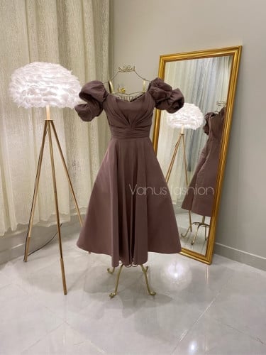 فستان سهرة ميدي ( 4 الوان ) 3334