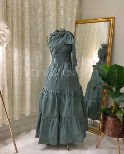 فستان سهرة طويل (2 لونين )  3535