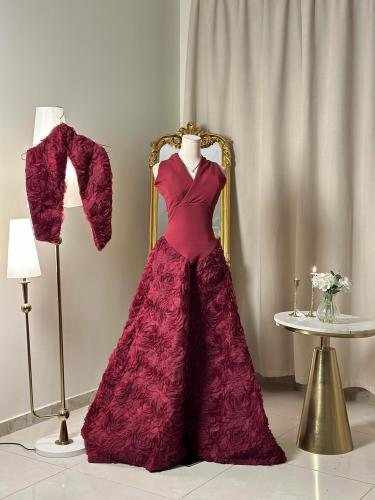 6351- فستان سهرة طويل