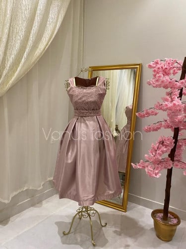 فستان سهرة ميدي (3 الوان  ) 3539