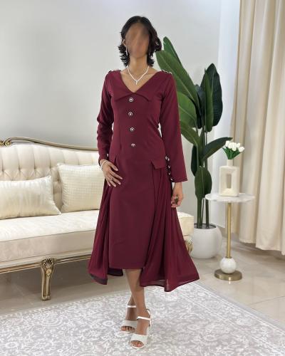 5912 -فستان ميدي (لونين)