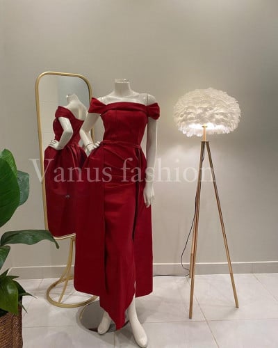 فستان سهرة طويل ( 3 الوان  ) 3586