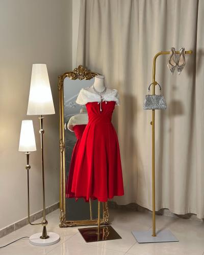 فستان سهرة ميدي  5406 (3 الوان)