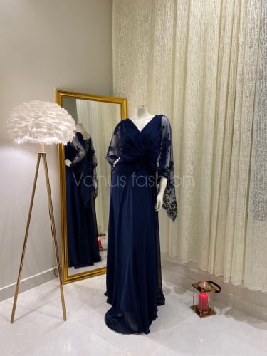 فستان سهرة طويل (3 الوان) 3468