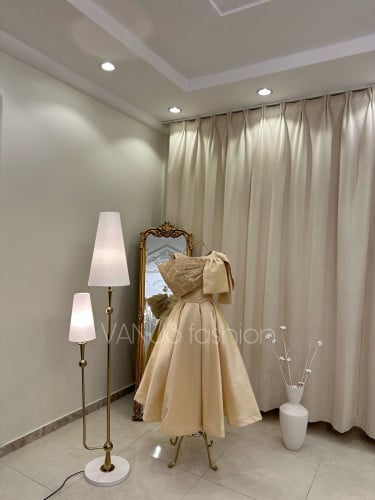 فستان سهرة ميدي  ( 2 لونين ) 3906