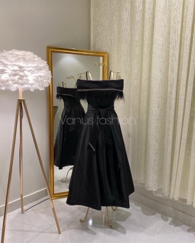 فستان سهرة ميدي ( 3 الوان) 3434