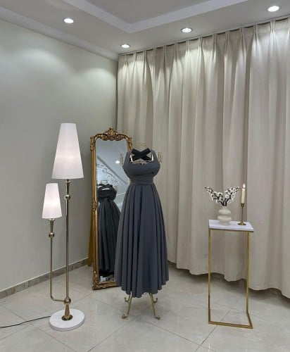 فستان سهرة ناعم  ( 3 الوان ) 4023