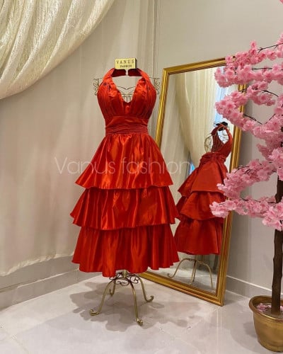 فستان سهرة ميدي 3518