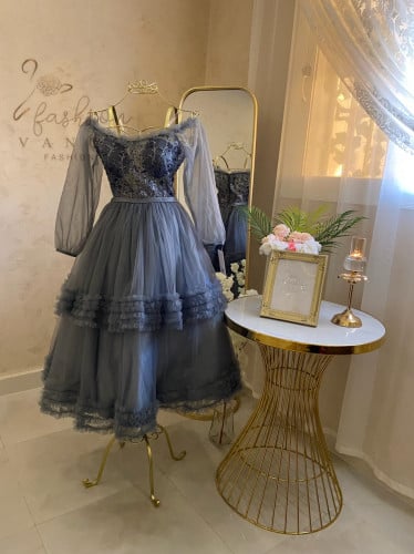 فستان سهرة ميدي 3063