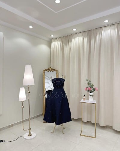 فستان سهرة ميدي ( 2 لونين ) 4098